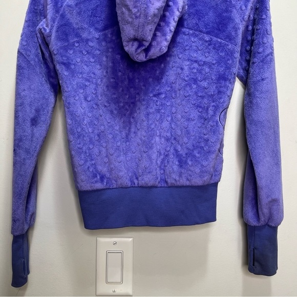 Triple Flip Purple Bubble Dot Fleece Zip up Sweater Size 10 - Picture 8 of 12